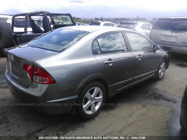 2HGFA15868H507005 - 2008 HONDA CIVIC EX GRAY photo 4