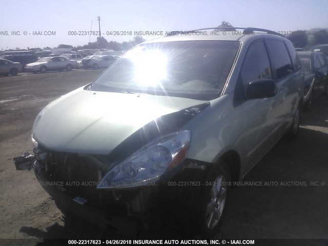 5TDZA23C56S486221 - 2006 TOYOTA SIENNA CE/LE GREEN photo 2