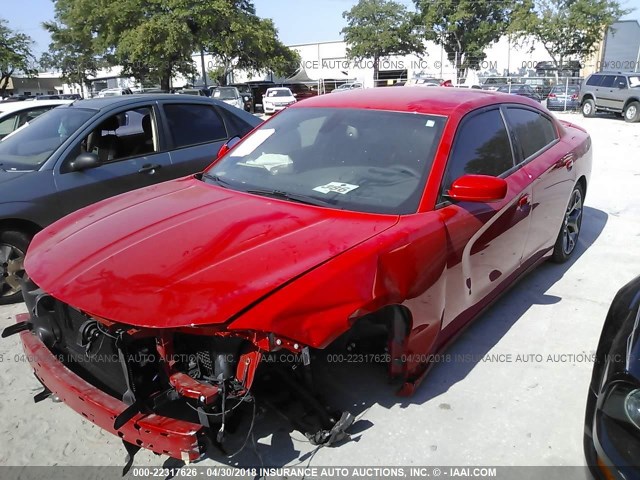 2C3CDXHG0GH267225 - 2016 DODGE CHARGER SXT RED photo 2