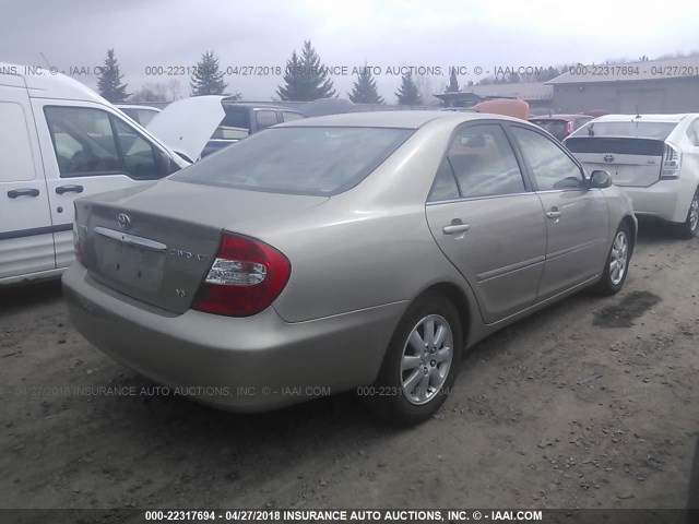 4T1BF30K73U558267 - 2003 TOYOTA CAMRY LE/XLE/SE TAN photo 4