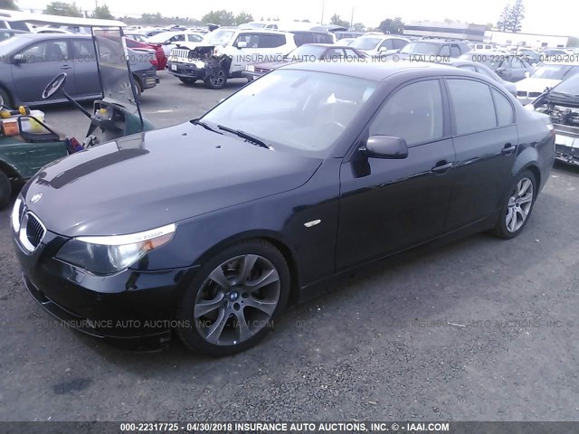 WBANB53556CP01528 - 2006 BMW 550 I BLACK photo 2