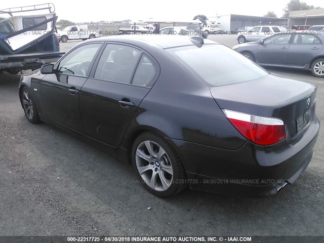 WBANB53556CP01528 - 2006 BMW 550 I BLACK photo 3