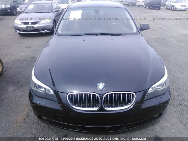 WBANB53556CP01528 - 2006 BMW 550 I BLACK photo 6