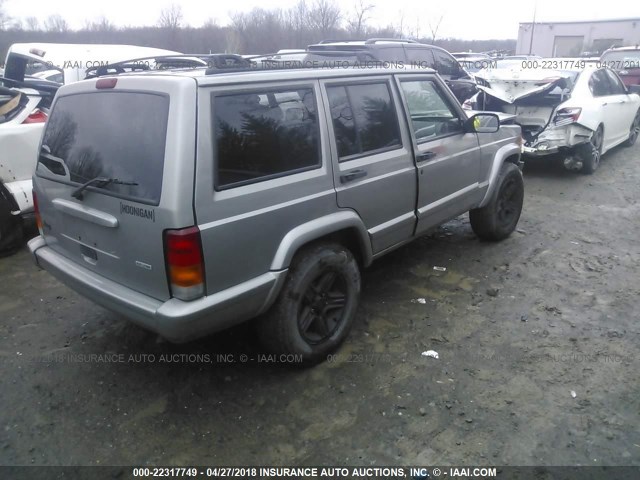 1J4FF58S6YL259799 - 2000 JEEP CHEROKEE CLASSIC GRAY photo 4