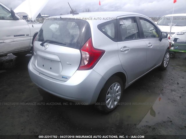 3N1CE2CP5GL351747 - 2016 NISSAN VERSA NOTE S/S PLUS/SV/SL/SR SILVER photo 4