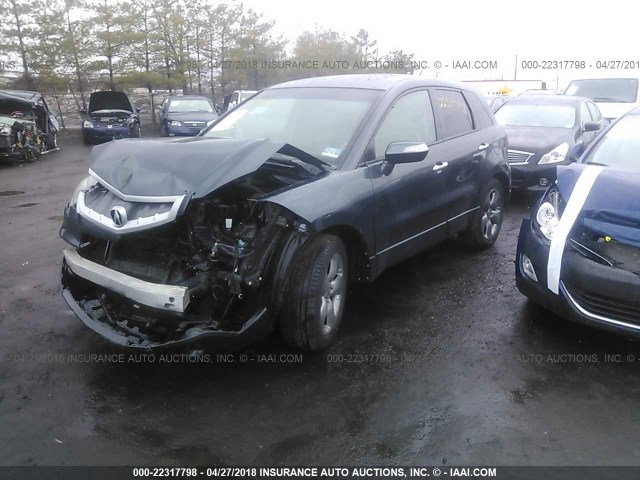 5J8TB18277A006385 - 2007 ACURA RDX GRAY photo 2