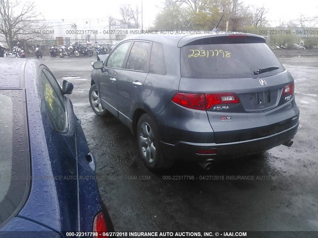 5J8TB18277A006385 - 2007 ACURA RDX GRAY photo 3