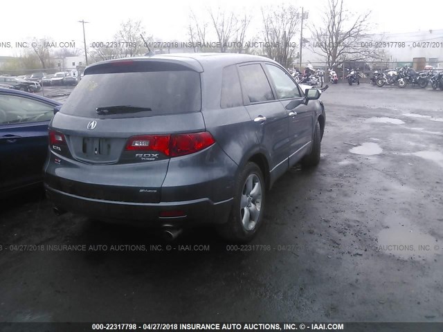 5J8TB18277A006385 - 2007 ACURA RDX ნაცრისფერი ფოტო 4