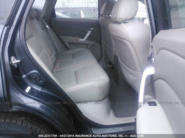 5J8TB18277A006385 - 2007 ACURA RDX ნაცრისფერი ფოტო 8