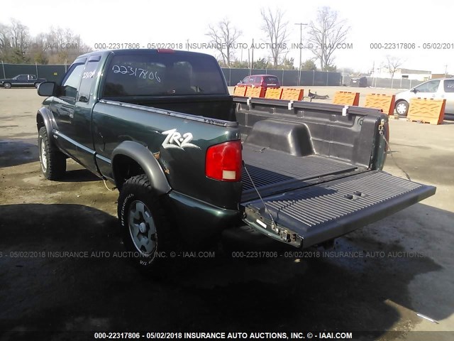 1GCCT19X338242474 - 2003 CHEVROLET S TRUCK S10 GREEN photo 3