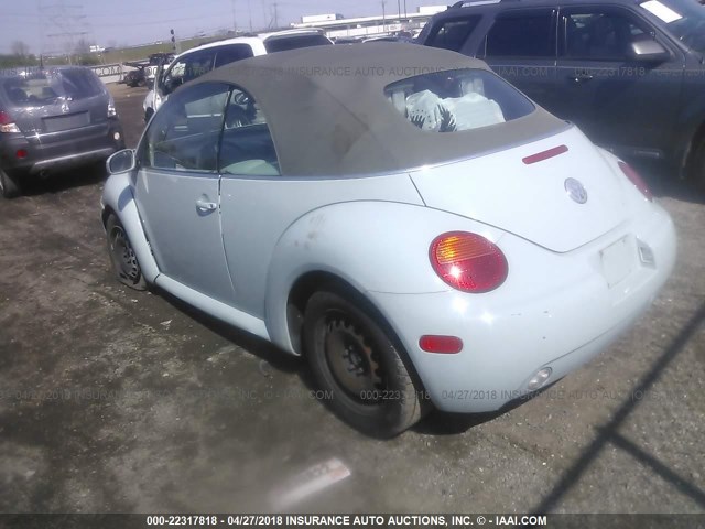 3VWBM31Y85M305069 - 2005 VOLKSWAGEN NEW BEETLE GL 浅蓝色 照片 3