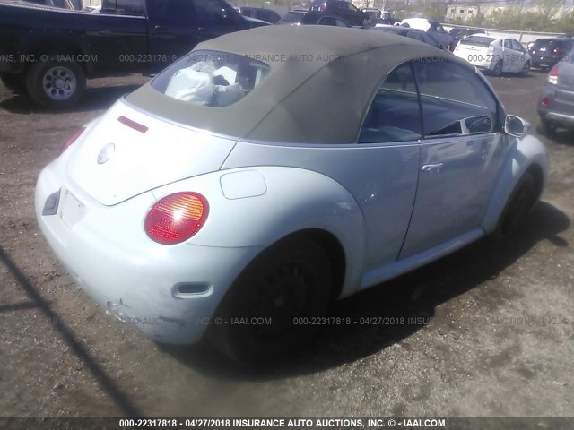 3VWBM31Y85M305069 - 2005 VOLKSWAGEN NEW BEETLE GL 浅蓝色 照片 4
