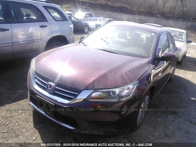 1HGCR2F38EA133138 - 2014 HONDA ACCORD LX BLACK photo 2