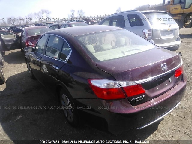 1HGCR2F38EA133138 - 2014 HONDA ACCORD LX BLACK photo 3