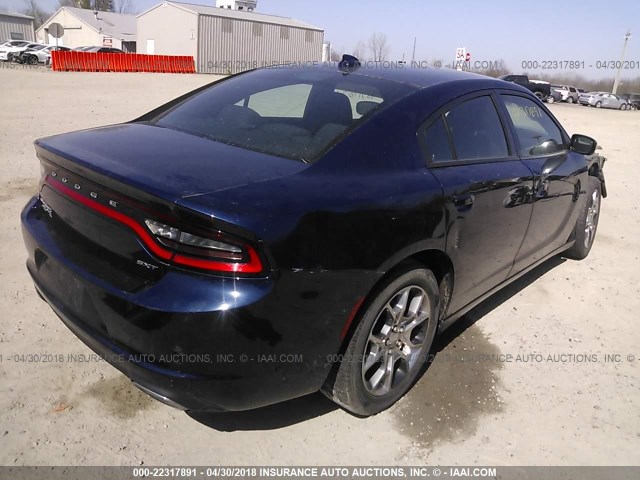 2C3CDXJG1GH223437 - 2016 DODGE CHARGER SXT BLUE photo 4