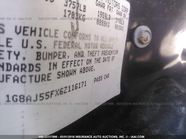 1G8AJ55FX6Z116171 - 2006 SATURN ION LEVEL 2 Boz foto 9