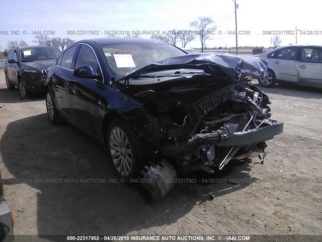 W04GN5EC6B1060341 - 2011 BUICK REGAL CXL BLUE photo 1