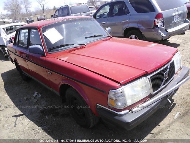 YV1AS8801N1459809 - 1992 VOLVO 240 GL RED photo 1