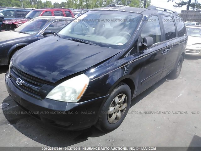 KNDMB233666065857 - 2006 KIA SEDONA EX/LX BLACK photo 2