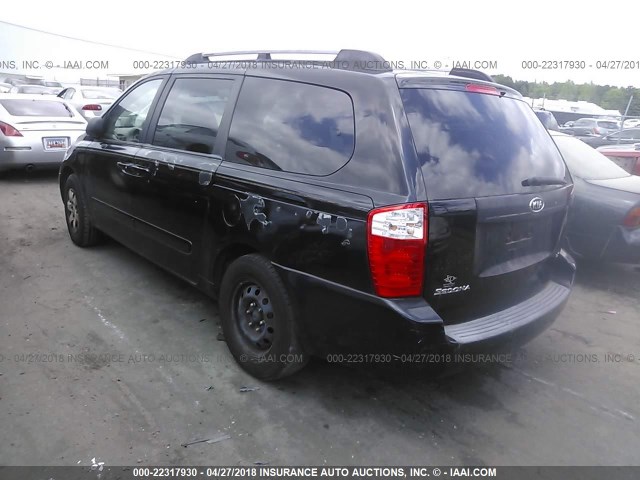 KNDMB233666065857 - 2006 KIA SEDONA EX/LX BLACK photo 3