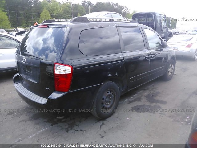 KNDMB233666065857 - 2006 KIA SEDONA EX/LX BLACK photo 4