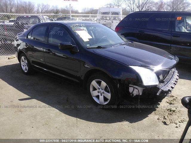 3FAHP07Z98R132663 - 2008 FORD FUSION SE BLACK photo 1