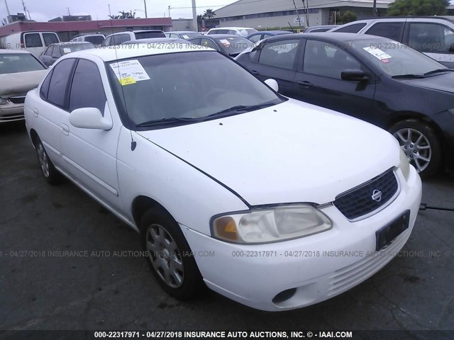 3N1CB51D41L447122 - 2001 NISSAN SENTRA XE/GXE WHITE photo 1