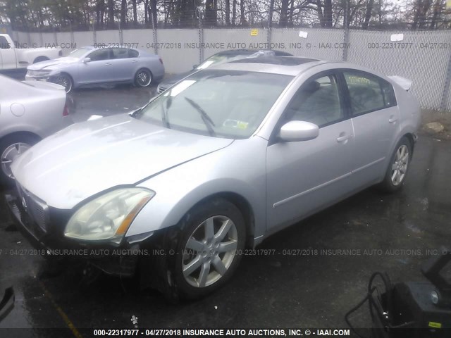 1N4BA41E54C879450 - 2004 NISSAN MAXIMA SE/SL SILVER photo 2