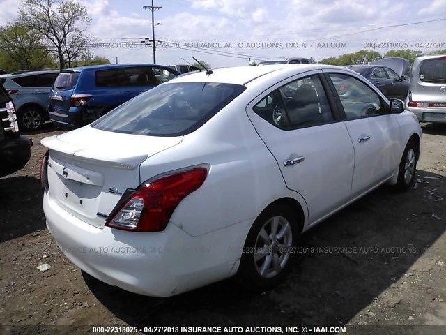 3N1CN7AP2CL889963 - 2012 NISSAN VERSA S/SV/SL WHITE photo 4