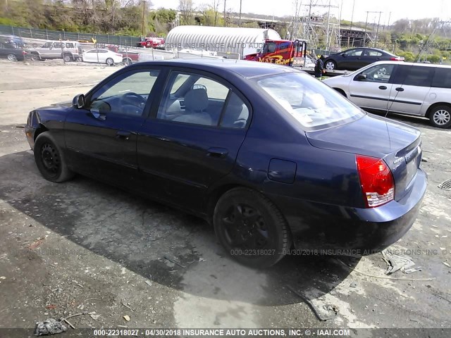 KMHDN46D95U099675 - 2005 HYUNDAI ELANTRA GLS/GT BLUE photo 3