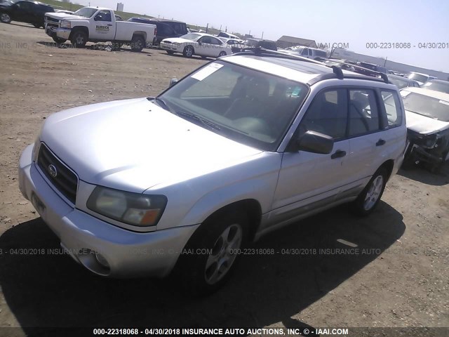 JF1SG65674H734605 - 2004 SUBARU FORESTER 2.5XS ვერცხლისფერი ფოტო 2