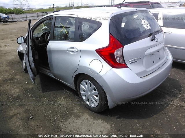 3N1CE2CP4EL365037 - 2014 NISSAN VERSA NOTE S/S PLUS/SV/SL SILVER photo 3