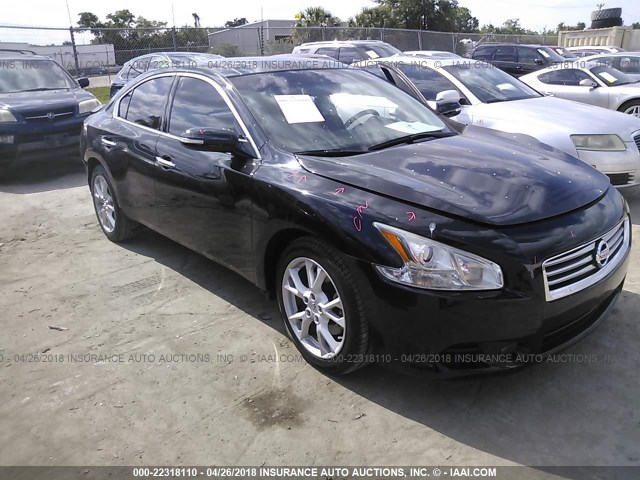 1N4AA5AP0EC912259 - 2014 NISSAN MAXIMA S/SV BLACK photo 1