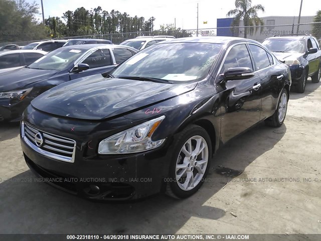 1N4AA5AP0EC912259 - 2014 NISSAN MAXIMA S/SV BLACK photo 2