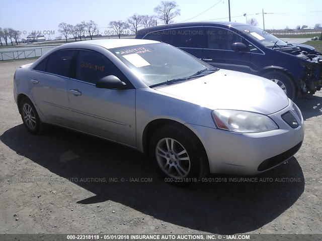 1G2ZF55B264190385 - 2006 PONTIAC G6 SE SILVER photo 1