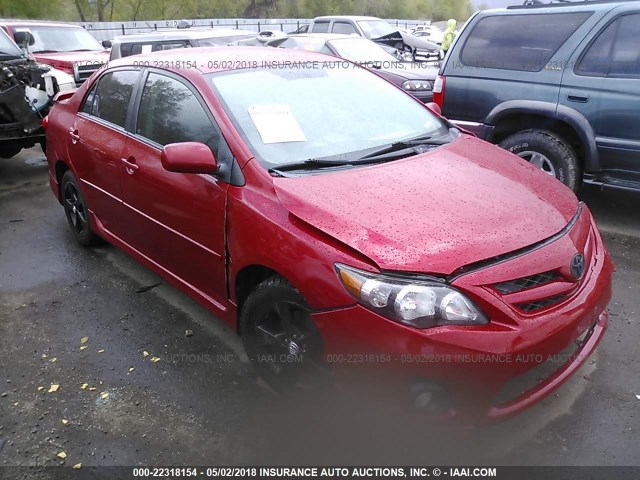 5YFBU4EE4CP018018 - 2012 TOYOTA COROLLA S/LE RED photo 1