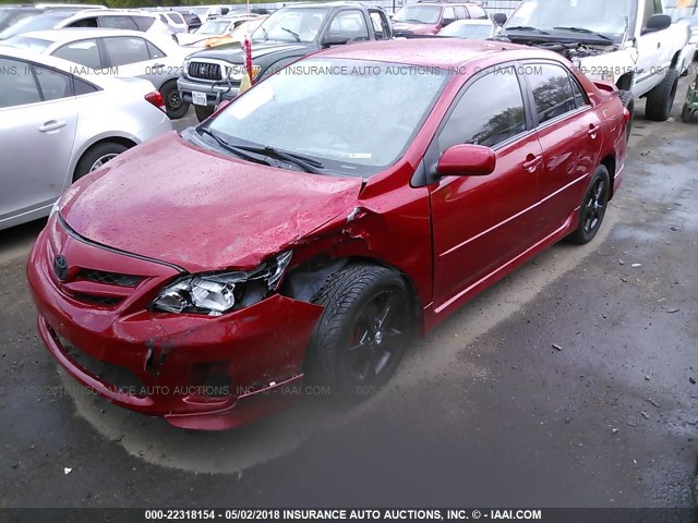 5YFBU4EE4CP018018 - 2012 TOYOTA COROLLA S/LE RED photo 2