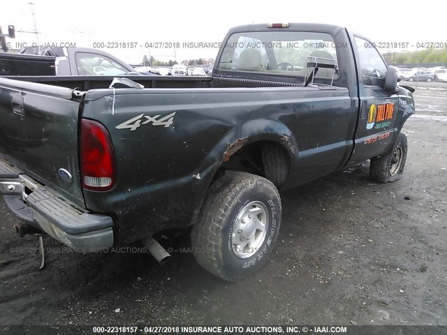 1FTSF31L52EB85010 - 2002 FORD F350 SRW SUPER DUTY GREEN photo 4