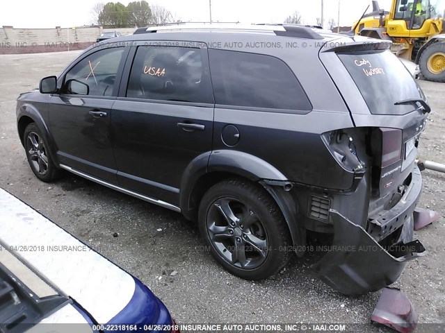 3C4PDCGG6FT583919 - 2015 DODGE JOURNEY CROSSROAD GRAY photo 3