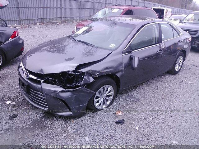 4T1BF1FK2HU666640 - 2017 TOYOTA CAMRY LE/XLE/SE/XSE GRAY photo 2