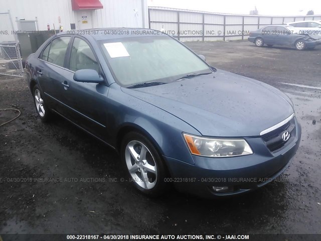 5NPEU46F46H133790 - 2006 HYUNDAI SONATA GLS/LX BLUE photo 1