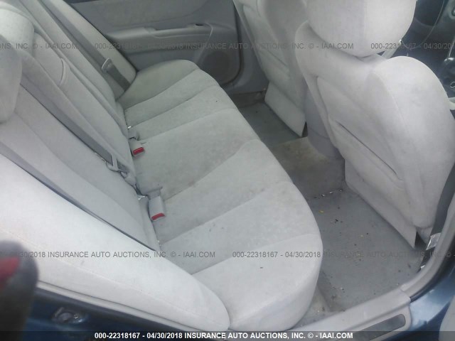 5NPEU46F46H133790 - 2006 HYUNDAI SONATA GLS/LX BLUE photo 8