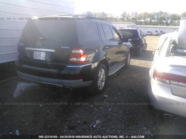 4JGBF71E78A417224 - 2008 MERCEDES-BENZ GL 450 4MATIC BLACK photo 4