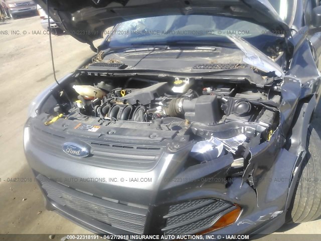 1FMCU0F78FUC75523 - 2015 FORD ESCAPE S GRAY photo 10