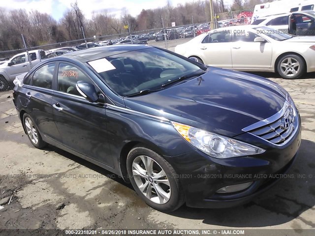 5NPEC4AC0DH528689 - 2013 HYUNDAI SONATA SE/LIMITED BLUE photo 1