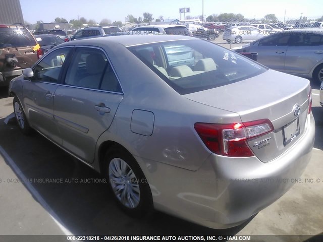 4T4BF1FK0ER430280 - 2014 TOYOTA CAMRY L/SE/LE/XLE 米色 照片 3