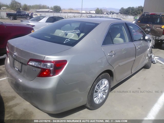 4T4BF1FK0ER430280 - 2014 TOYOTA CAMRY L/SE/LE/XLE 米色 照片 4