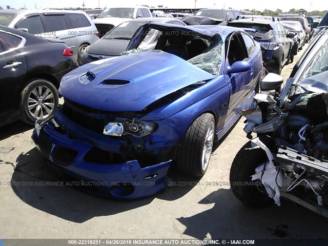 6G2VX12U56L564975 - 2006 PONTIAC GTO BLUE photo 2