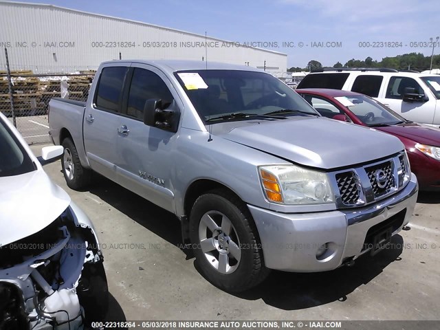 1N6BA07A46N559936 - 2006 NISSAN TITAN XE/SE/LE SILVER photo 1