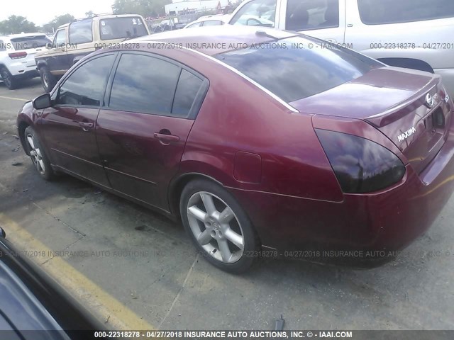 1N4BA41E75C823964 - 2005 NISSAN MAXIMA SE/SL RED photo 3